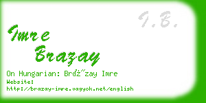 imre brazay business card